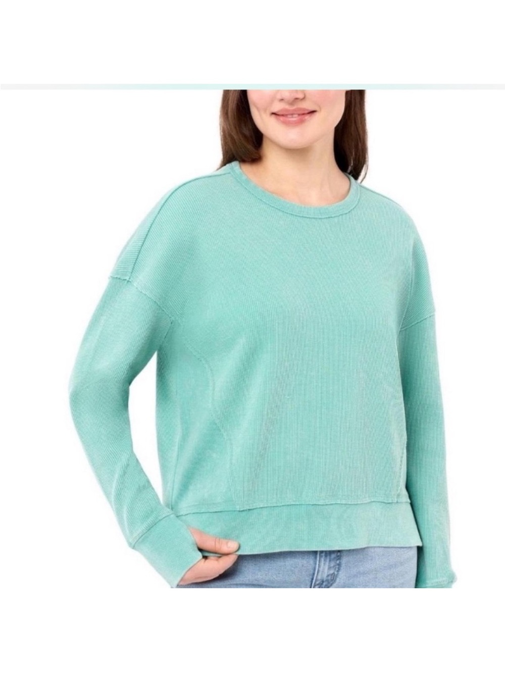 Seven7 Mint Green Crewneck - Medium- NWT